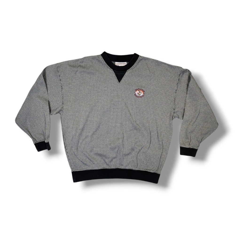 Vintage Slazenger Ford's Colony Williamsburg Houndstooth Sweatshirt Men's Size L